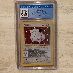 Pokemon Clefairy Holo 1999 Base Set 5/102 CGC 6.5 Pokemon Graded Card TCG #5
